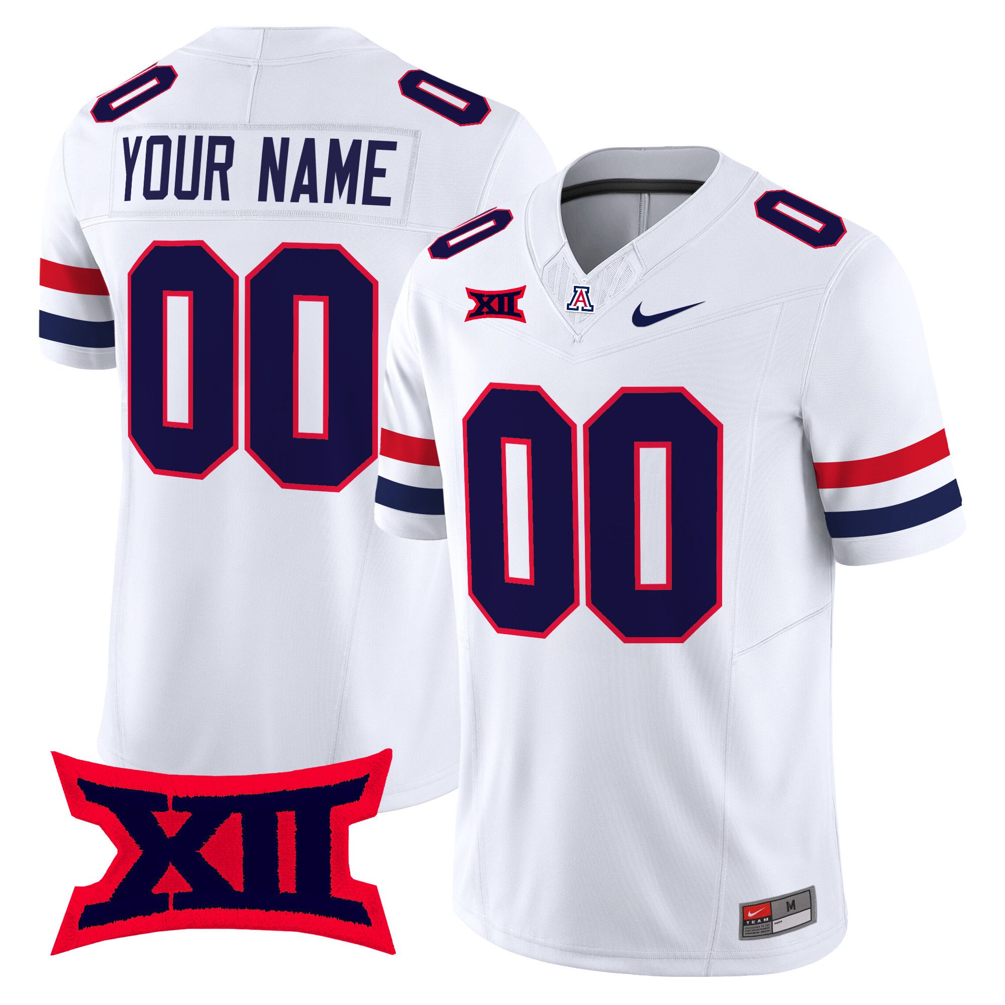 Men Arizona Wildcats White Nike 2024 Vapor Limited Custom NCAA Jersey->customized ncaa jersey->Custom Jersey